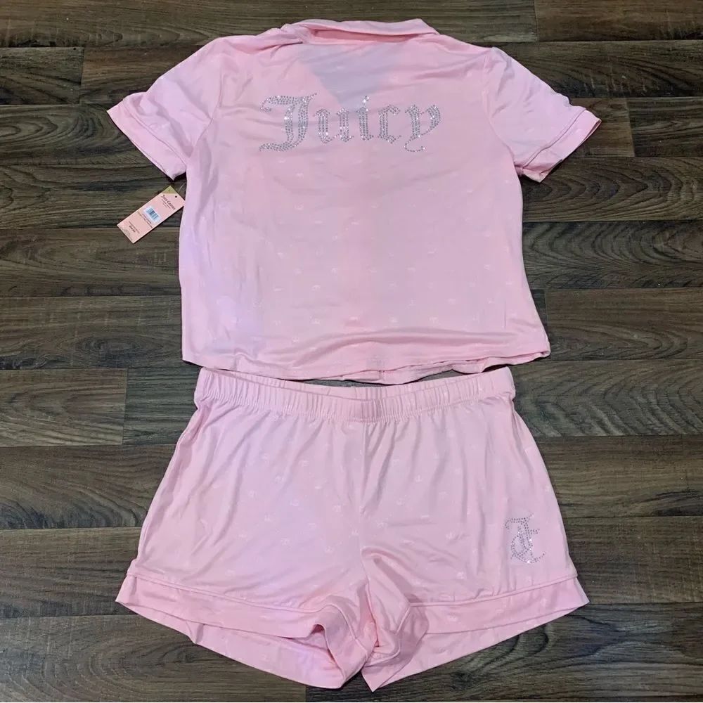 Pink Bling Juicy Couture Pajama Short Set